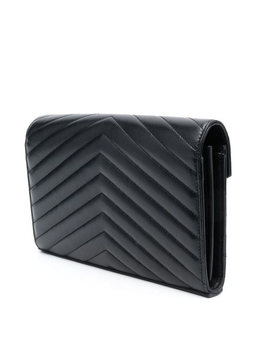 clutch bag with cassandre chain in leather SAINT LAURENT | 377828AAA441000